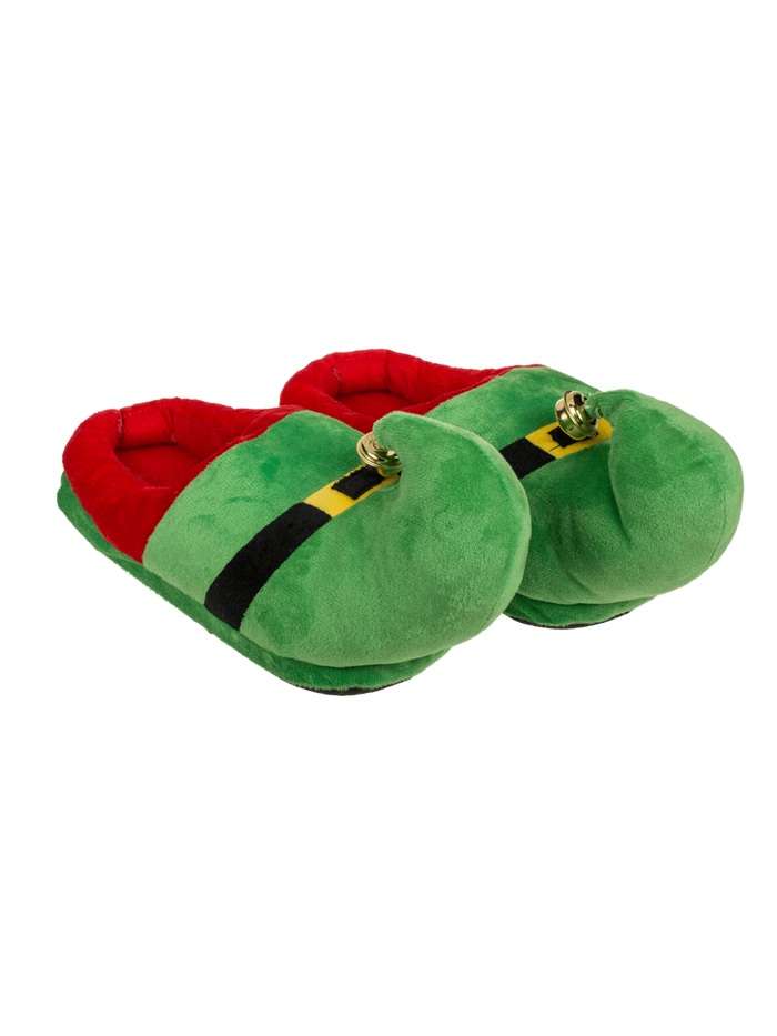 Pantofole Di Peluche Con Berretto Da Elfo Natalizio