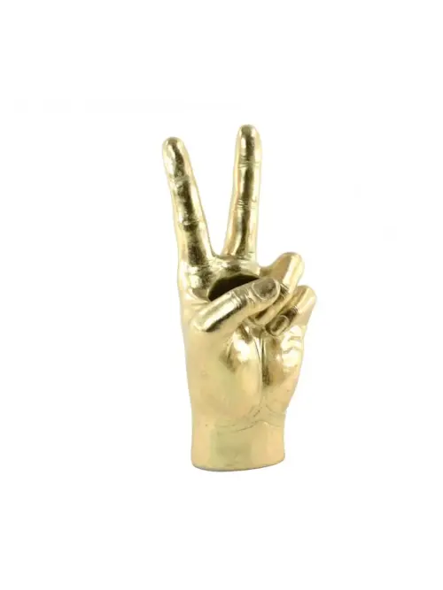 Vaso Portafiori Mano Vittoria Oro in Resina