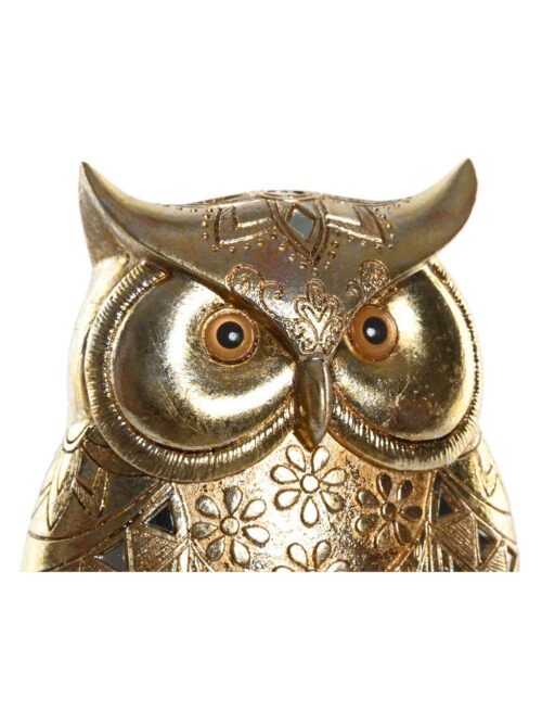 Gufo Dorato in Resina Figura Decorativa