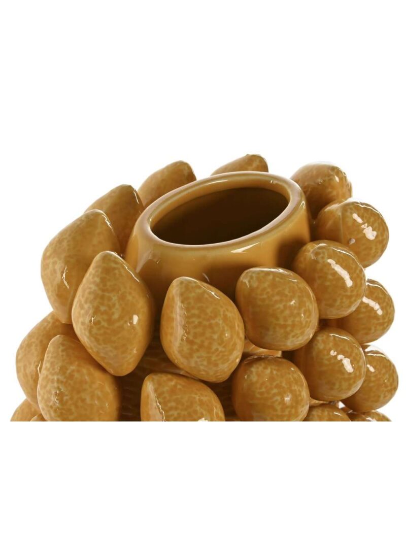 Vaso In Gres Porcellanato Con Motivo Di Limoni Giallo