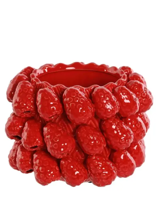Vaso in Gres Porcellanato con Motivo di Peperoncino Rosso