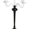 Candelabro In Metallo Bicolore Bianco E Nero A 5 Posizioni