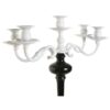 Candelabro In Metallo Bicolore Bianco E Nero A 5 Posizioni
