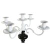 Candelabro In Metallo Bicolore Bianco E Nero A 5 Posizioni