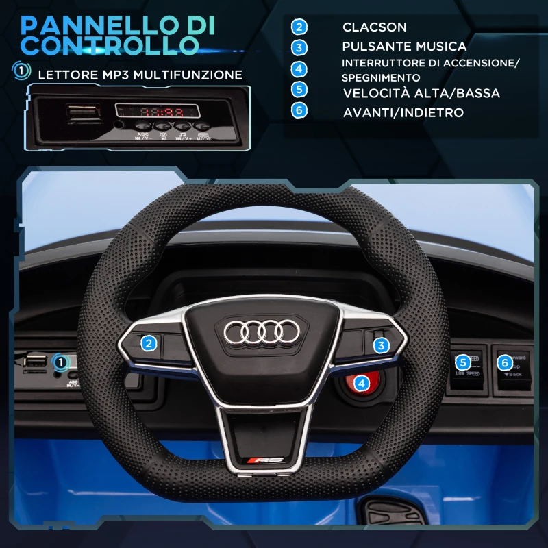 Audi Rs E-Tron Gt Blu Auto Elettrica Per Bambini