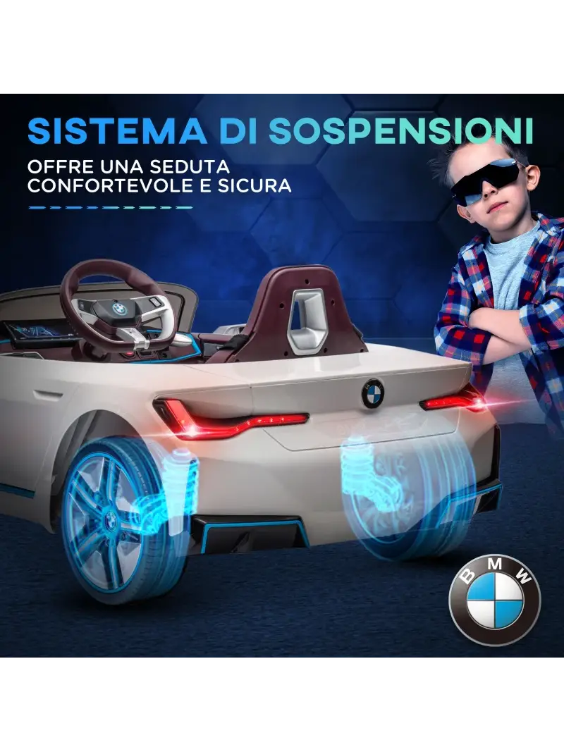 Bmw I4 Auto Elettrica 2X25W Bluetooth Mp3 Led