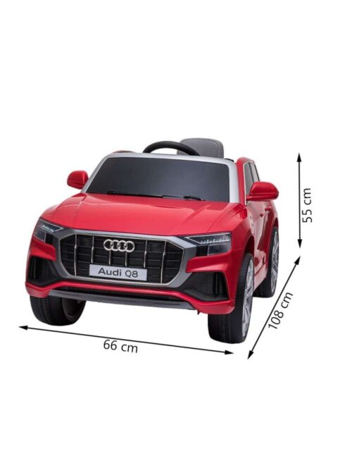 Audi Q8 Rosso Auto Elettrica Per Bambini Led