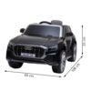 Audi Q8 Auto Elettrica Usb Mp3 Luci Led Nero