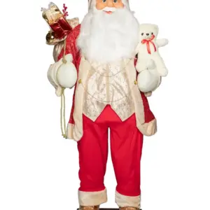 Babbo Natale sulla Poltrona con Quaderno e Orsacchiotto