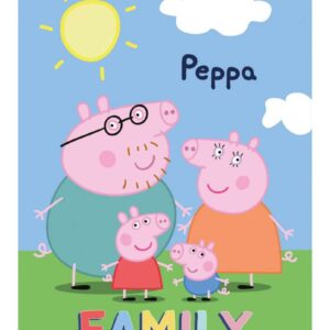 Coperta Peppa Pig Family in Pile 100x140 cm