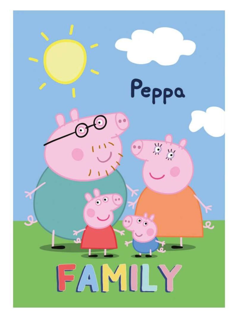 Coperta Peppa Pig Family In Pile 100X140 Cm