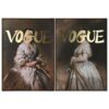 Quadro Tela Dama Dorato 2 Varianti 100X140