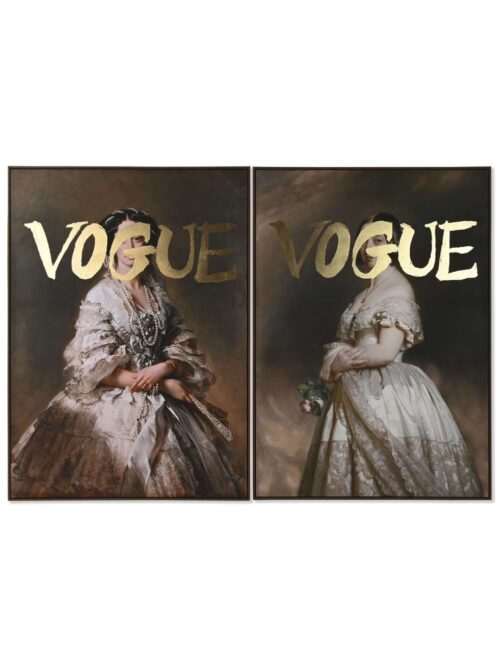 Quadro tela Dama dorato 2 varianti 100x140