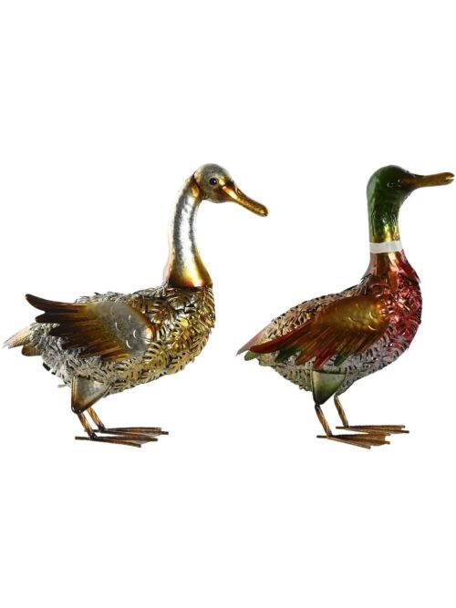 Anatra in Metallo Lavorato e Dipinto