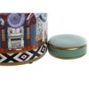 Vaso Porcellana Con Coperchio Motivi Giocosi Multicolor