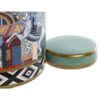 Vaso Porcellana Con Coperchio Motivi Giocosi Multicolor