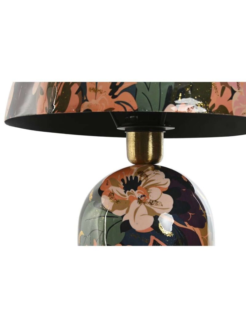 Lampada Da Tavolo In Metallo Con Stampa Floreale
