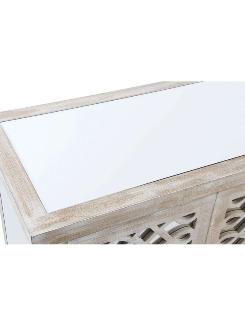Buffet In Legno Naturale Con Specchio 120X40X81 Cm