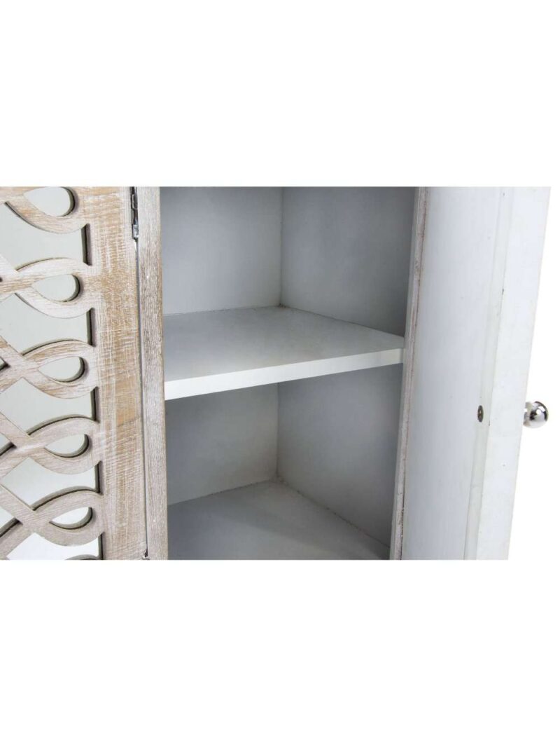 Buffet In Legno Naturale Con Specchio 120X40X81 Cm