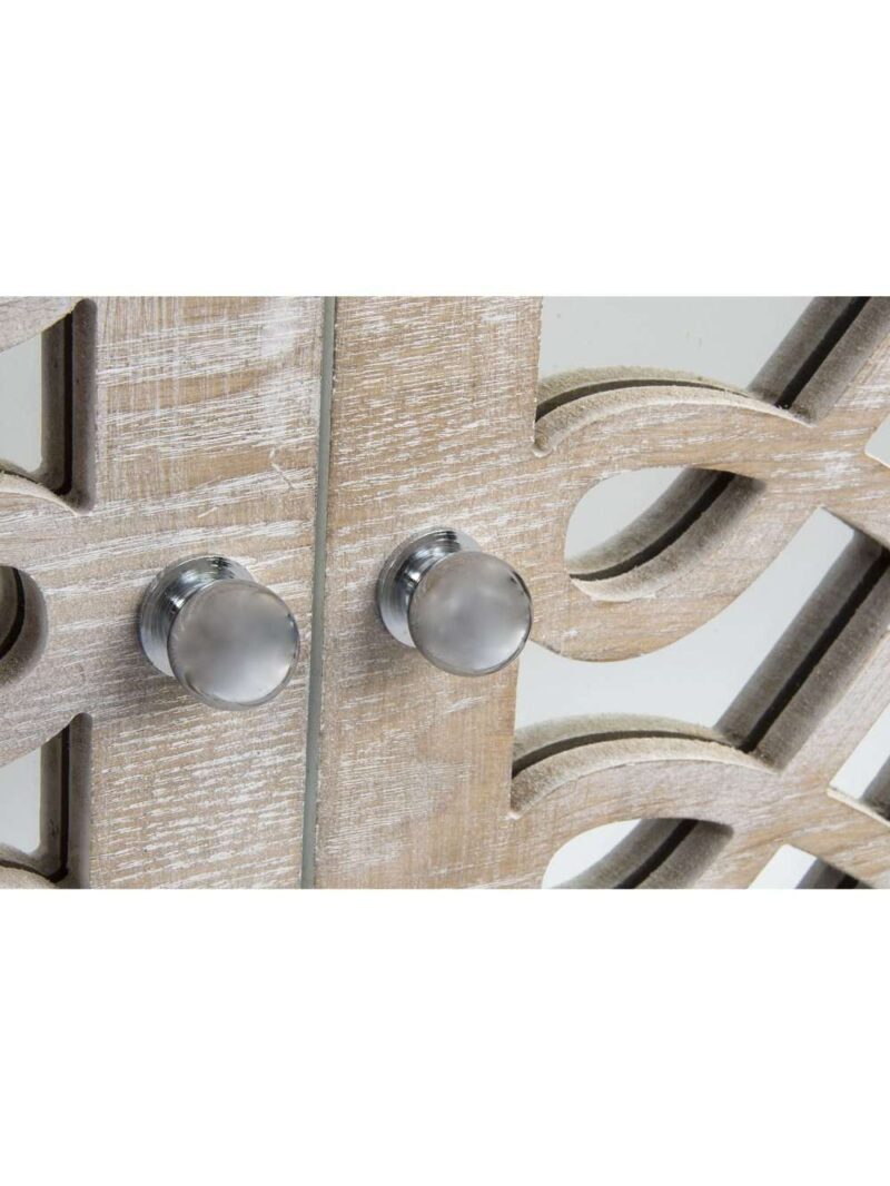 Buffet In Legno Naturale Con Specchio 120X40X81 Cm