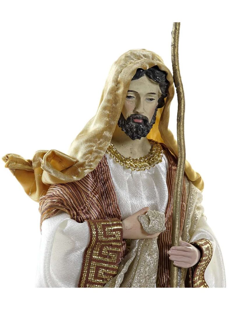 Figure Nativita Con Re Magi Bianco E Animali