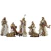 Figure Nativita Con Re Magi Bianco E Animali