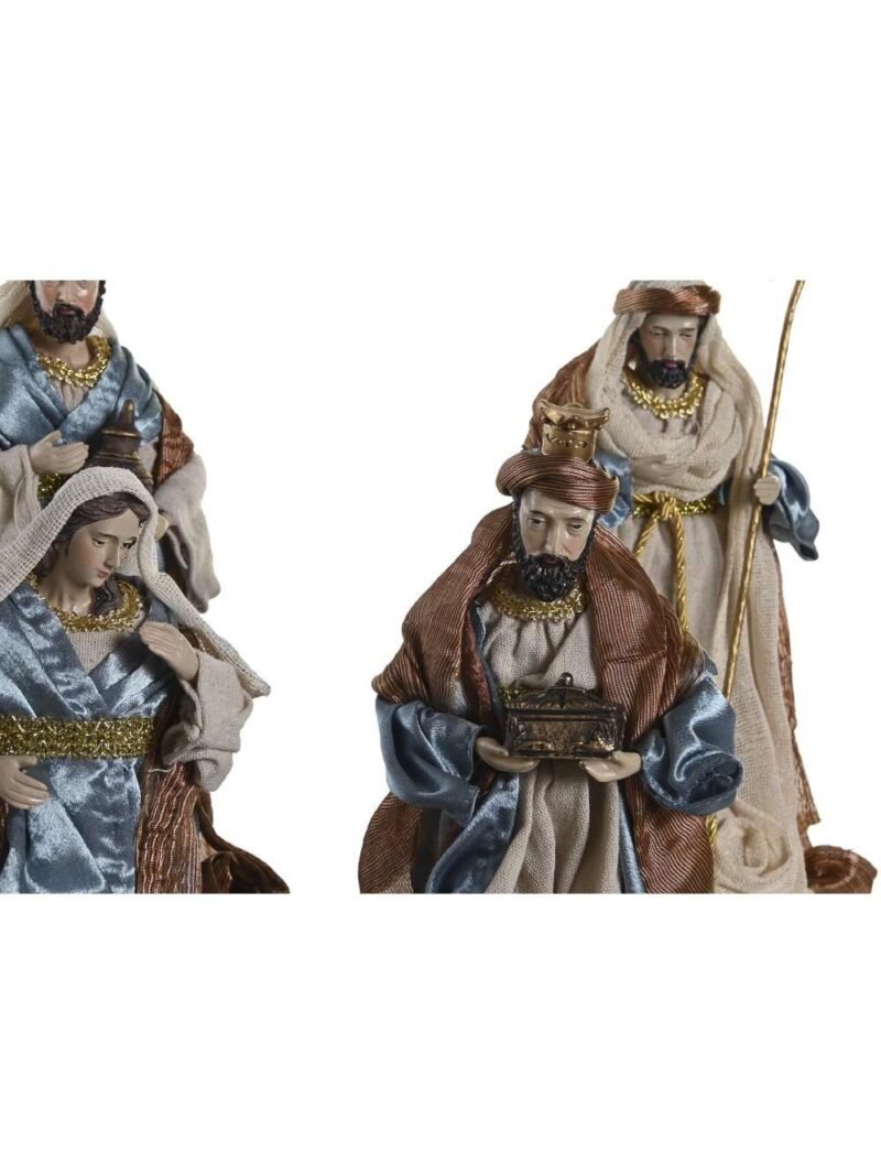 Figure Nativita Con Re Magi E Animali Azzurro