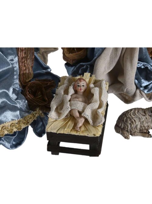 Figure Nativita con Re Magi e Animali Azzurro
