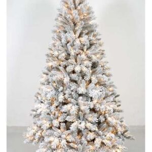 Albero di Natale Innevato con Luci LED h150 cm