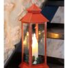 Lanterna Con 3 Candele Led Incluse Bianca O Rossa