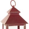 Lanterna Con 3 Candele Led Incluse Bianca O Rossa