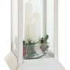 Lanterna Con 3 Candele Led Incluse Bianca O Rossa