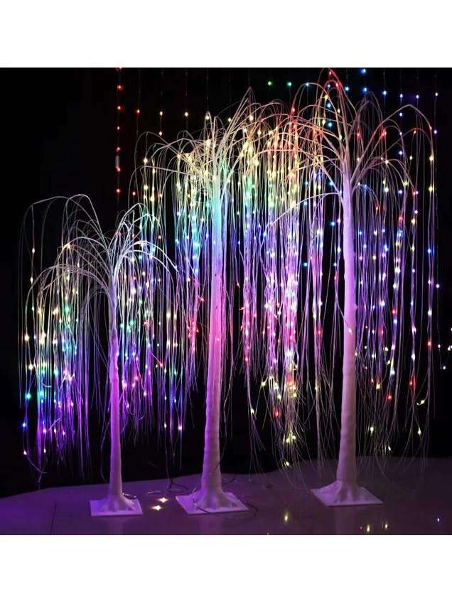 Albero Led Bianco In Metallo H180 240 Led Multicolore