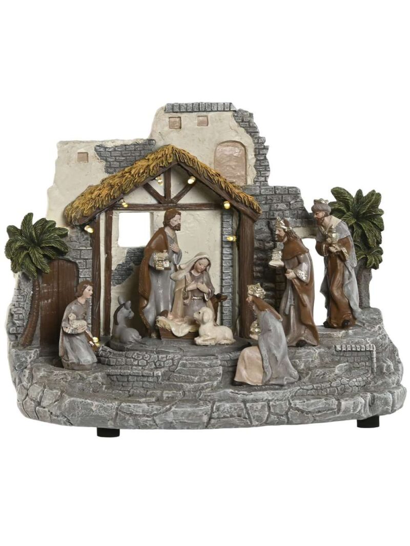 Natività Con Led In Resina