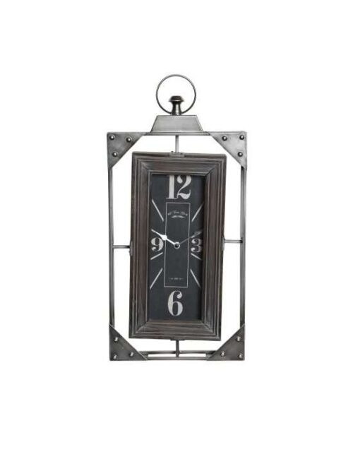 Orologio da Parete in Metallo e Legno Stile Industrial