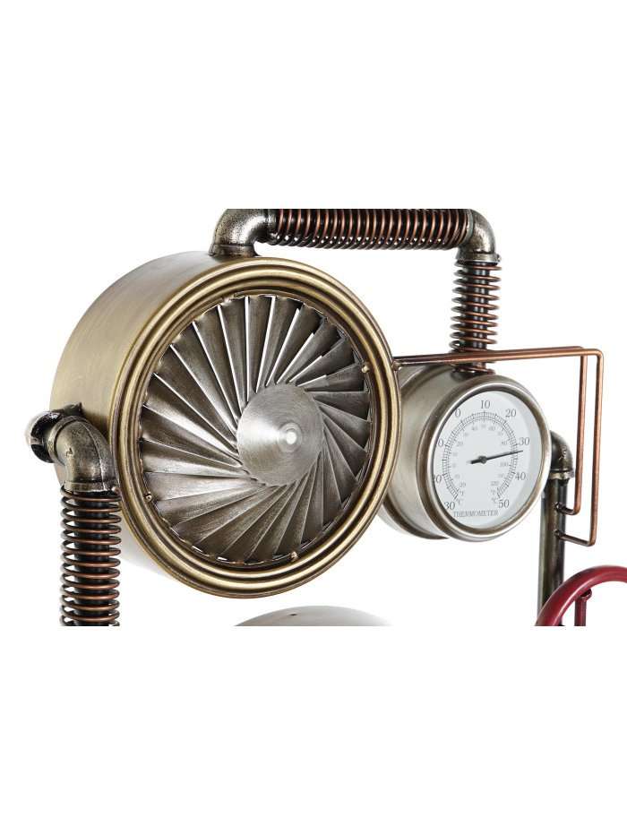Re-201231-2 Orologio Da Parete In Metallo Stile Industriale Con Manometri