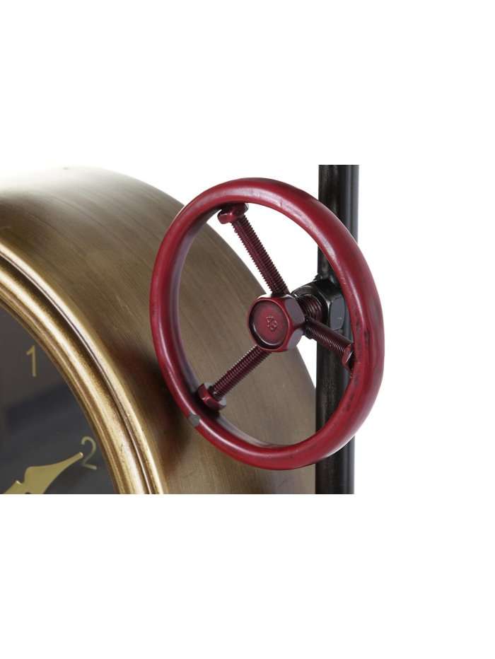 Re-201231-3 Orologio Da Parete In Metallo Stile Industriale Con Manometri