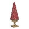 Alberello Decorativo in Resina Rosso-Oro