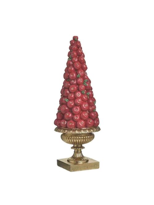 Alberello Decorativo in Resina Rosso-Oro