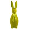Decorazione Coniglio Gigante in Velluto Verde con Fiocco h 133