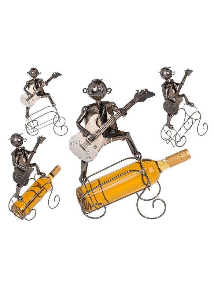 Portabottiglie In Metallo Chitarrista Rock