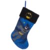 Calza di Natale Blu con Stampa Batman