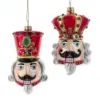 Decorazione Albero Natale Nutcracker King in Vetro