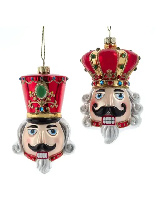 Decorazione Albero Natale Nutcracker King in Vetro