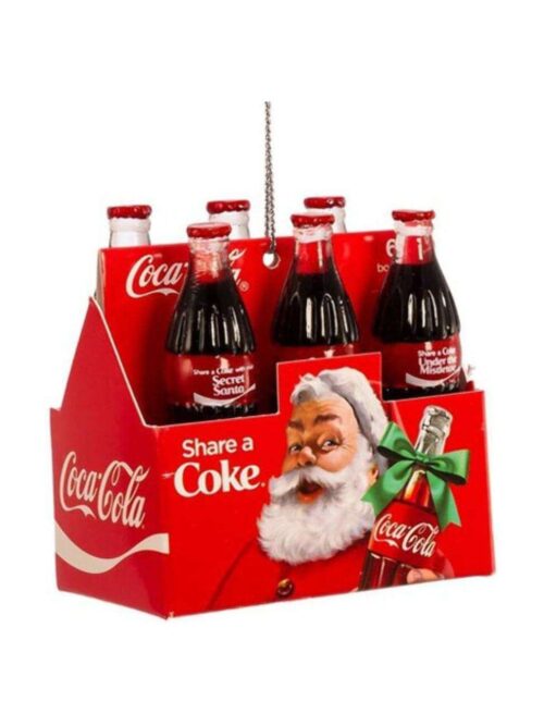 Decorazione per Albero di Natale Pendente con 6 Bottiglie di Coca-Cola