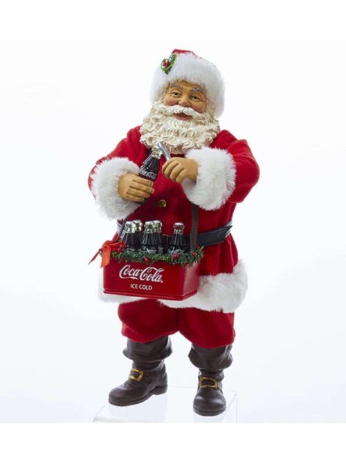 Decorazione Babbo Natale Coca-Cola Stappa Bottiglie 26 cm