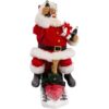 Decorazione Babbo Natale Con Trenino Coca-Cola E Luci Led