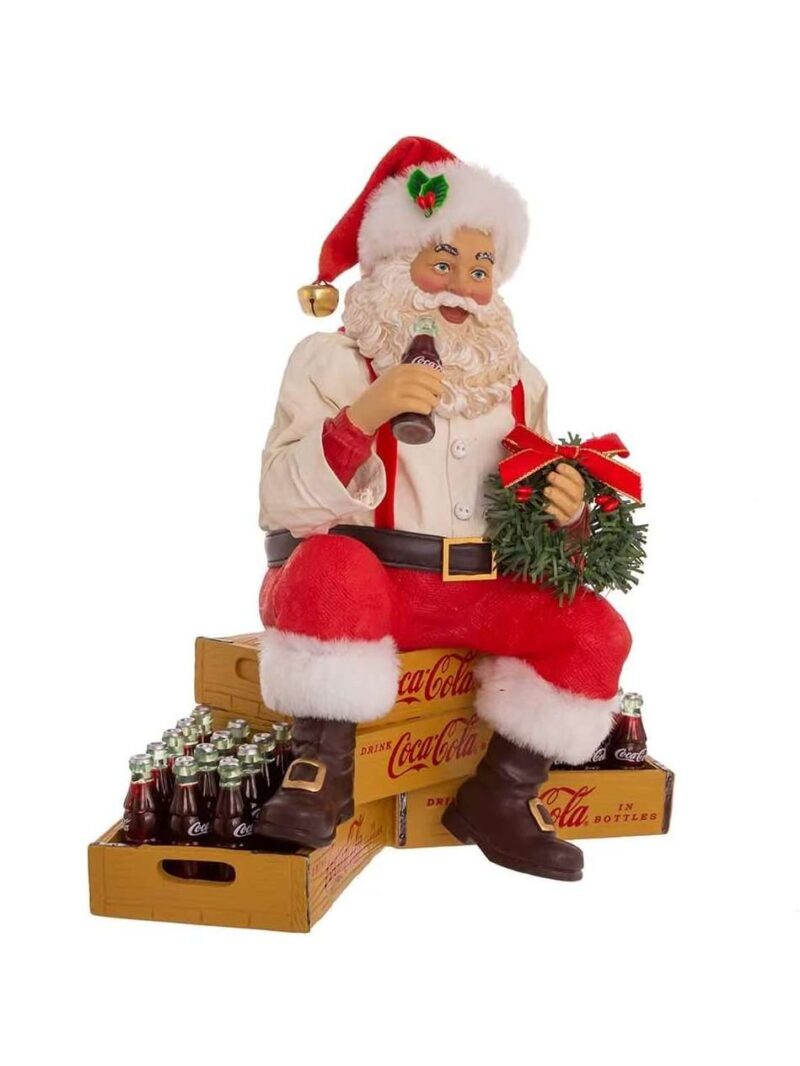 Decorazione Babbo Natale Seduto Su Coca-Cola