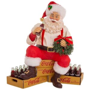Decorazione Babbo Natale Seduto su Coca-Cola