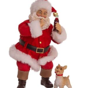 Set di Decorazione Babbo Natale con Coca-Cola e Cagnolino